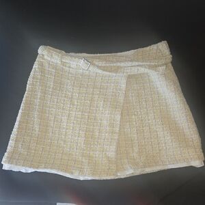 Zara Cream Tweed Mini Skirt